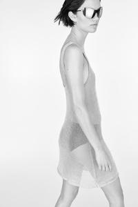 Платье а-силуэта тонкой вязки H&M, серебряный