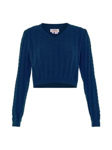 Женский свитер насыщенного бирюзового цвета faina