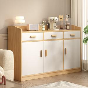 Lanyu Комод 120х35х80 см для спальни и гостиной, настенный, 3 дверцы и 5 ящиков, пастельный цвет