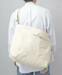 Большая холщовая сумка через плечо NAUTICA, 340 г, вместительная.