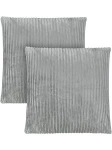 Aspero 2 полосатые фланелевые наволочки 45 x 45 см, цвет Зарате, светло-серый
