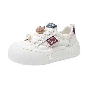 SUPEREDGE Амортизирующие ударопрочные износостойкие лоу-топ скейтборд кроссовки женские бежевые, цвет Beige