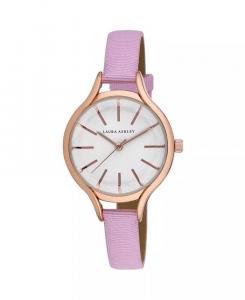 Женские часы с розовым ремешком из корсетной ткани, 32 мм Laura Ashley