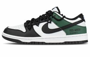 Nike Кроссовки для скейтбординга Dunk Dark Green Intertwined с амортизацией, ударопрочностью и низким верхом, унисекс, Jasper