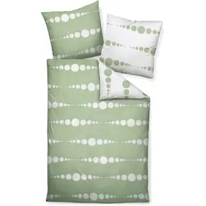 Постельное белье «Жанин» J. D.87091 08 200X200+2x80x80", на молнии Janine, цвет nebelgrün