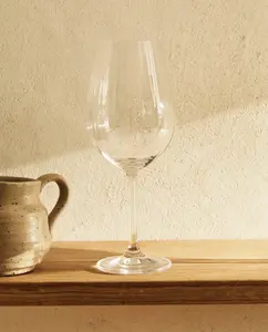 Приподнятый хрустальный бокал для вина Zara Home, прозрачный