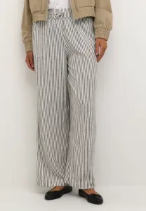 Длинные широкие брюки камилия Kaffe, Chalk Black Stripe
