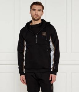 Толстовка мужская Ea7 с контрастными деталями, черный