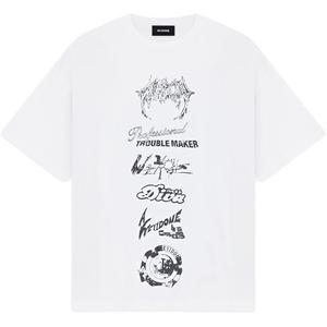 Футболка с несколькими логотипами WE11DONE, белый