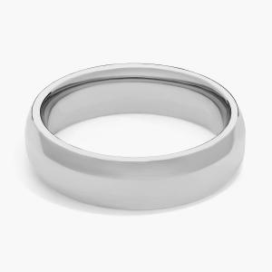 Кольцо ZAC ZAC POSEN Modern со скошенным краем из белого золота 14 карат (6 мм) Blue Nile