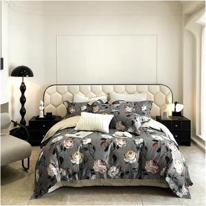 YUSIWOAL Комплект постельного белья V-intage с принтом роз, 1000TC египетский хлопок