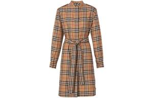 Платье женское Burberry с длинными рукавами, светло-коричневый