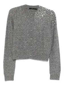 Кардиган с корейскими стразами Seventy, серый