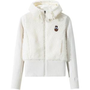 Анта x NEIXINXIAOHAI LIANMINGKUAN Life Collection Пальто бархатистое на ощупь женское ванильное экрю