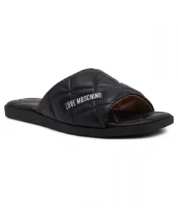 Кожаные тапочки Love Moschino, черный