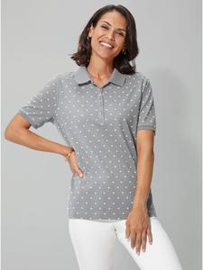Рубашка-поло в серый меланжевый горошек WITT WEIDEN