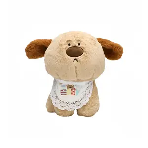 Плюшевая кукла милый щенок высота 35см LALABABY, коричневый