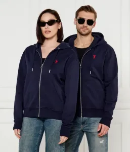 Толстовка regular fit Ami Paris, темно-синий