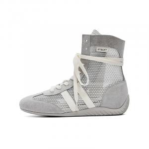 ST&SAT Дышащие женские высокие кеды повседневные светло-серые, цвет Light Gray