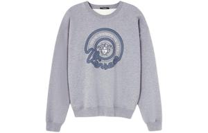 Вышитый хлопковый свитшот Medusa VERSACE, серый
