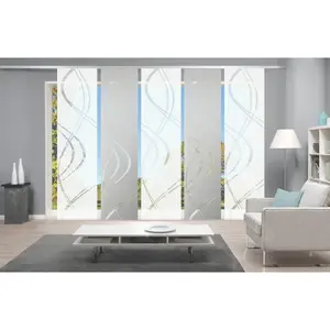 Раздвижная штора TIBERIO Панельная система, 5 шт., комбинация белого и серого Home Wohnideen, серый/белый