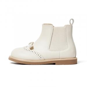 Детские сапоги с низким голенищем, противоскользящие, износостойкие Snoffy, экрю