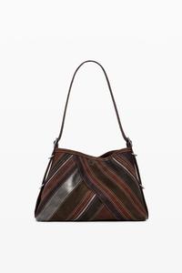 Средняя сумка через плечо со стежком