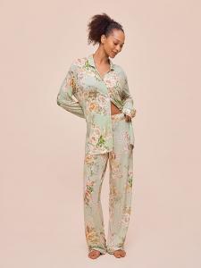 Мягкая пижама Кейт из модала полной длины Papinelle, betsy tea green