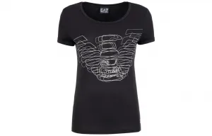 EMPORIO ARMANI EA7 SS22 Футболка Regular женская черная