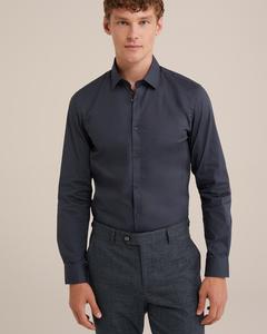 Рубашка Slim Fit на пуговицах WE Fashion, антрацит