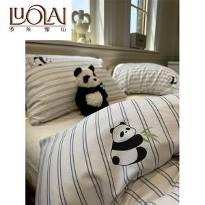 LUOLAI HOME Простыня 120x200 см, 100% хлопок, цвет YAG-Panda