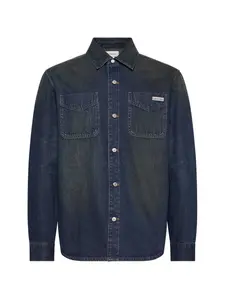 Рубашка-овершот с накладными карманами с клапанами Calvin Klein, синий