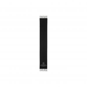 Vivienne Westwood Шерстяной вязаный шарф унисекс черно-серый, Black/Gray