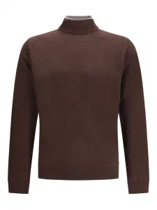 Свитер с длинными рукавами и воротником-стойкой Cruna, коричневый