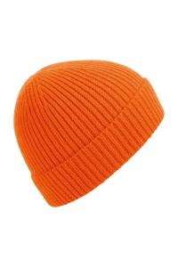 Шапка инженерной вязки в рубчик Beechfield, оранжевый