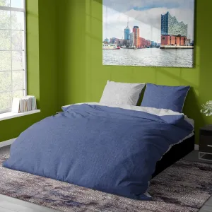 Постельное белье Dream Sleep Melange Flannel 155x220 см + 80x80 см темно-серого цвета Traumschlaf