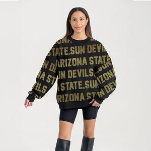 Женский черный свитшот Arizona State Sun Devils Hype Era Gameday Couture