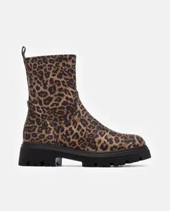 Женские ботинки без застежки с резиновой подошвой Xti, коричневый