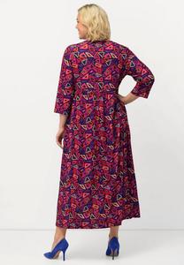 Платье макси MATTE GRAPHIC PRINT EMPIRE A-LINE POCKET Ulla Popken, розовый