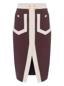 Юбка миди с накладными карманами Elisabetta Franchi, красный