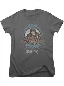 Футболка "AC/DC High Voltage Tour 76' Girly Tee" серого цвета AC/DC