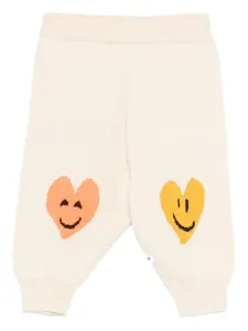 Брюки с принтом в виде сердец solana Molo, бежевый