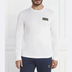 Классический крой с длинным рукавом Ea7, белый