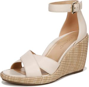 Женские туфли на клиновидном каблуке Vionic Venus Marina- комфортные поддерживающие туфли с незаметной ортопедической стелькой, размеры 5-12, Cream