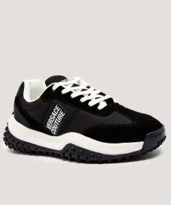 Кроссовки кожаные hyber bottom dis. 47 Versace Jeans Couture, черный