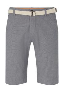 Мужские шорты чинос с минимальным принтом и поясом TOM TAILOR, цвет Navy White