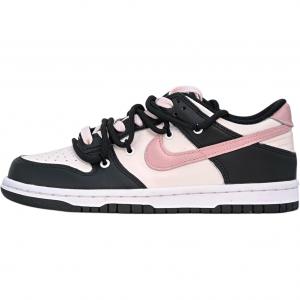 Nike Dunk First Sakura Night Chat Slip Resistant Low Top Kids' Skateboarding Shoes GS Women's Black Pink Teenagers