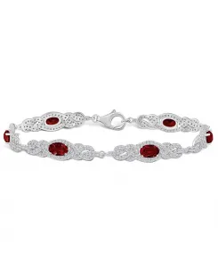 Браслет из стерлингового серебра с гранатом (3 1/2 карата) и топазом (2 1/10 карата) Macy'S, garnet