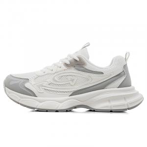 Повседневные мужские туфли low top с амортизацией, противоскользящей подошвой и эффектом увеличения роста, цвет HUANQIU, бежевый/серый