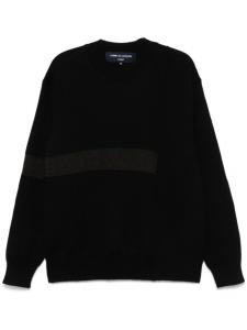 Comme des Garçons Homme свитер в рубчик, черный
